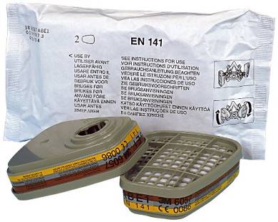 3M Gas- und Kombifilter 6057.  ABE1 Filter gegen organische. anorganische und saure Gase u