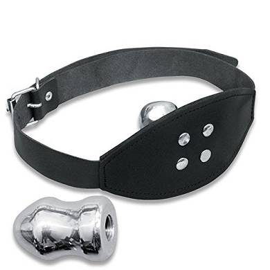 Bondage Leder Alu Penis Dildo Ball Mund Knebel mit Aluminium Dildo