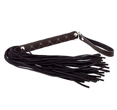 Leder Peitsche 35 Strnge BLACK