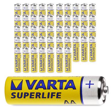 48x Varta AA SuperLife Mignon LR06 Batterie - 1000mAh 1,5V Super Life 48 Stk