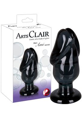10 x 2,7 cm Plug Arts Clair Mon Ami Secret Glas black