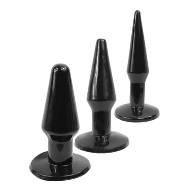 Rider Butt Plug 3er Set black