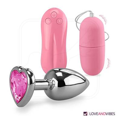 Toy-Paket mit Vibro-Ei & Rosebud in Herzform