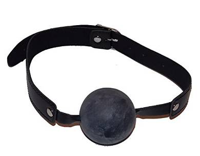 Kinklab Black Soft Rubber 5.5cm Diameter Large Ball Gag XXL. Mundknebel Fetish Fantasy Bon
