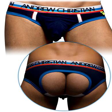 Andrew Christian - Almost Naked Locker Room Jock w/Show-It Navy
