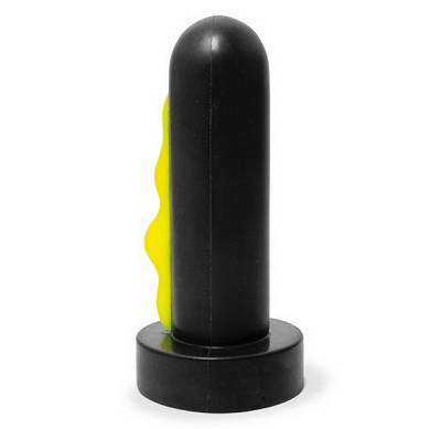 Keepburning Rocket Dildo Black Yellow 23x6cm