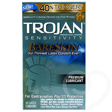 Trojan Sensitivity dnne Kondome - BareSkin (10er-Pack)
