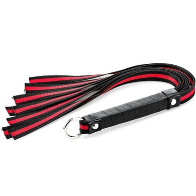 Kunstleder Peitsche - Zenn Black and Red Fabric Whip