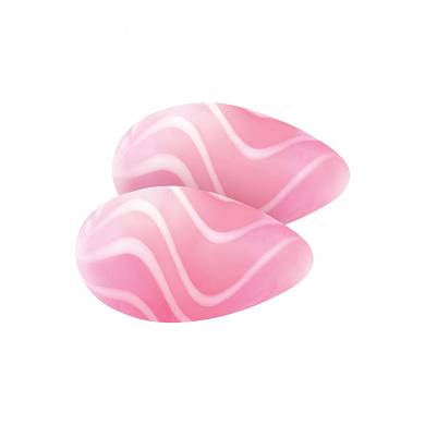 "Crystal" Glas Eier - 4 x 3 cm - in Pink/Wei