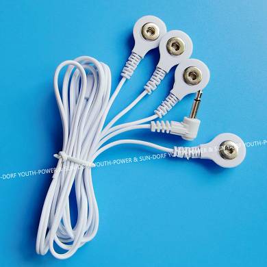 1Paar Elektroden kabel DC 3.5mm Steck Druckknopfverbindung 4in1 TENS EMS Geräte