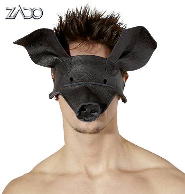ledermaske-schwein-schwarz