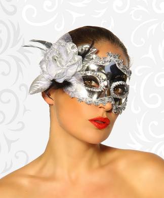 Venezia Maske silber glnzend