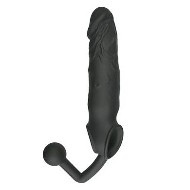 Hautfarbene Penishlle mit Buttplug