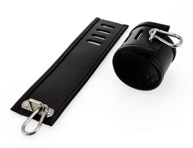 Leder Fufessel mit Rollrand LUXE