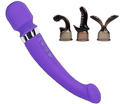 GREENPINECONE Deluxe Silikon Magic Wand Massagegerät Massager mit Klitorisstimulator