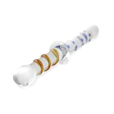  Glasdildo Double Extasy - Dildo aus Glas mit genoppter und gederter Struktur
