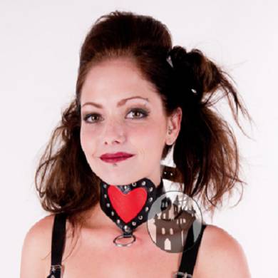 Lederhalsband Heart