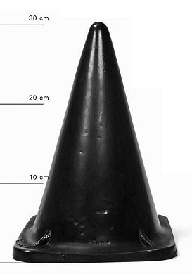 30 x 18 cm X-MAN Verkehrskegel Dildo schwarz