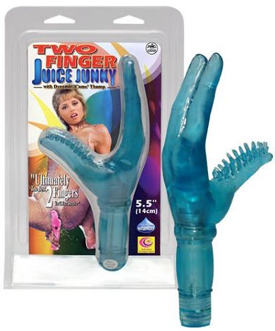 Wasserdichter Jelly Vibrator mit Finger -Juice Junky- (23cm)