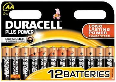 12x Batterie AA Mignon Duracell Plus Power Duralock MN1500 LR6 MHD_2024 Blister