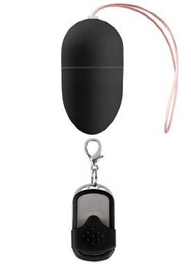 Shots Toys 10 Speed Remote Vibrating Egg - Medium - Black