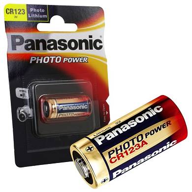 10x CR123A Foto-Batterien Lithium CR123 Photobatterie von PANASONIC Blister