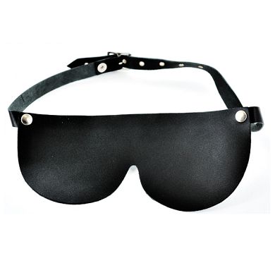 Augenmaske geschlossen schwarz, Leder