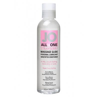 System JO - "All-in-One" Massage- & Gleitgel (Erdbeere)
