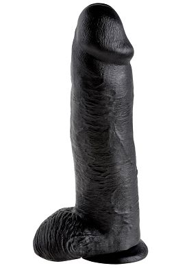 30,5 x 7,5 cm Dildo King Cock 12 Inch with balls black