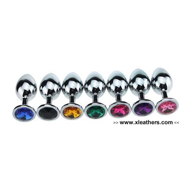 Buttplug Analplug aus poliertem Edelstahl mit Kristall 65 x 25mm