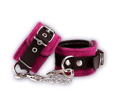 Leder Handfessel - PINK