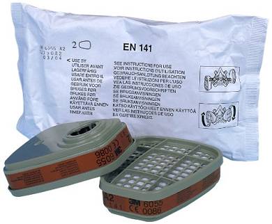 3M Gas- und Kombifilter 6055.  A2 Partikelfilter. 8 Stück
