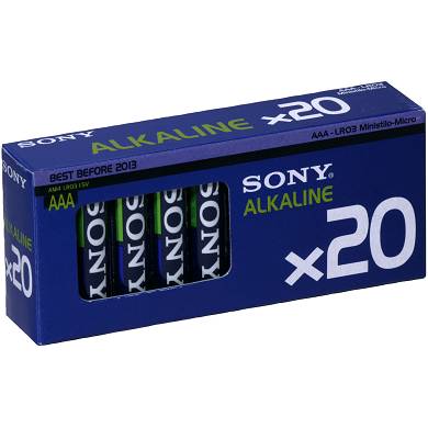 SONY 20er Multipack Alkaline Stamina Plus, AA, LR6, 1,5 V Batterie AA, LR6