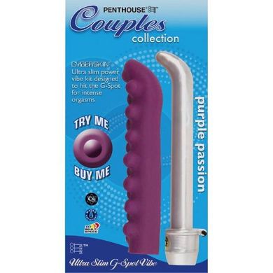 Ultra Slim G-Spot Vibe with CyberSkin Purple Passion Sleeve