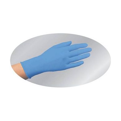 Papstar Latex Handschuhe blau. puderfrei. Größe: L (100 Stück)