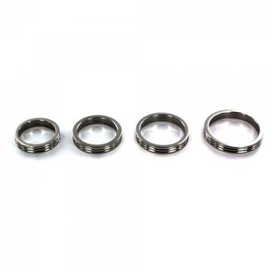 Penisring mit Riffeln - 45 mm - in Silber