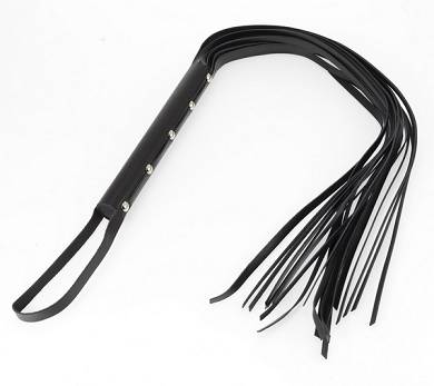 Peitsche Leder schwarz