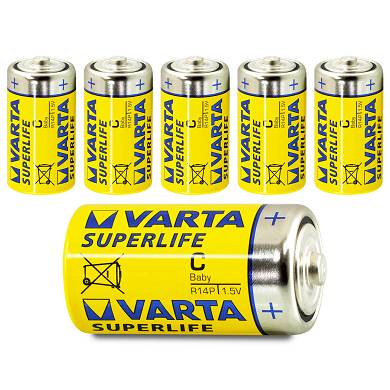 6x Varta Baby C Superlife LR14 UM2 MN1400 Batterie 1,5V Zink-Kohle 6 Stk