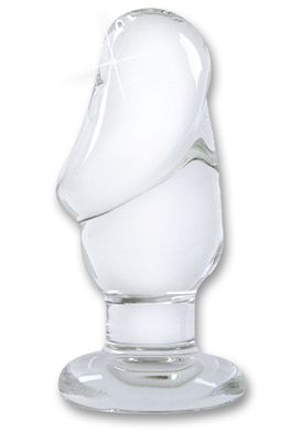 10 x 3,7 cm Raging Stallion Helmet Head Glass Plug large clear