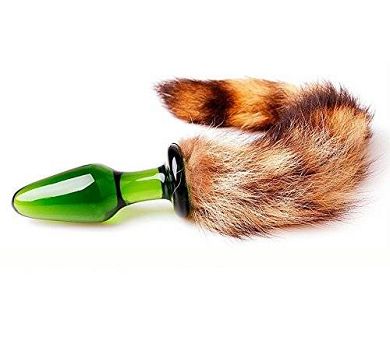 Fantasie Frauen Cosplay Fuchsschwanz Glas Buttplug Anal Dildo Plug Buttplug Foxtail - Gr&u