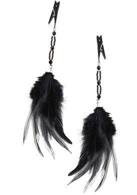 Fetish Fantasy - Fancy Feather Clamps black Limited Edition