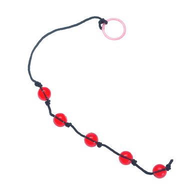 Jelly Soft Beads rot, 40 cm, D: 13 mm