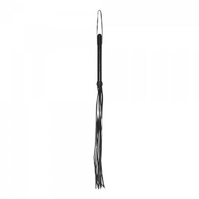 Zado - Leder Peitsche mit Holzgriff - One Size - in Schwarz