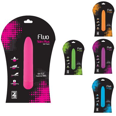T4L Fluo Slim Plus Vibrator, 2,5 x 14,5 cm