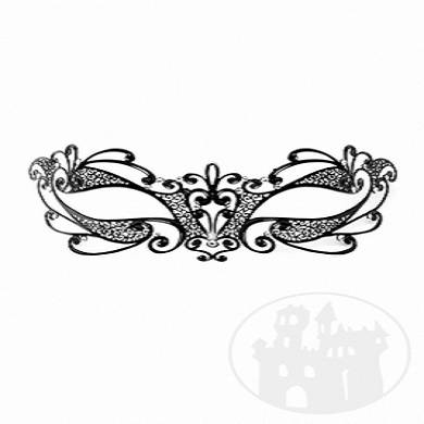 Venezianische Maske aus Metall mit Kristallsteinen