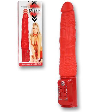 20 x 4 cm Red Push Stoss-Vibrator - Stossvibrator