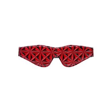 Augenbinde mit Diamantmuster in Schwarz/Rot