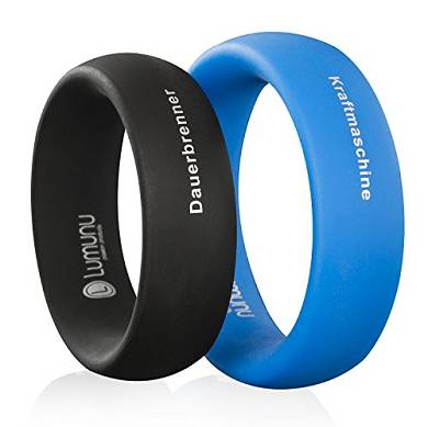 Deluxe Silikon Cockring (Ø 45mm & 50mm) Set DAUERSTÄNDER. 2 Penisringe in