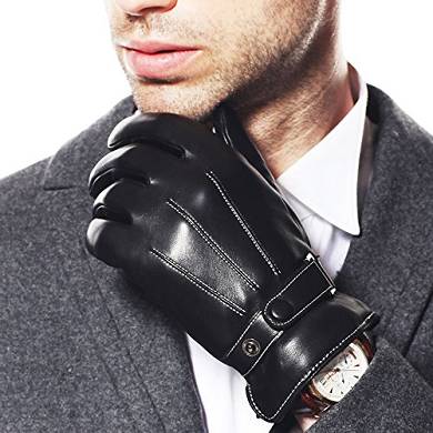 Warmen Herren Nappa Leder Touchsrceen Handschuhe für iPhone iPad Smartphone Gloves
