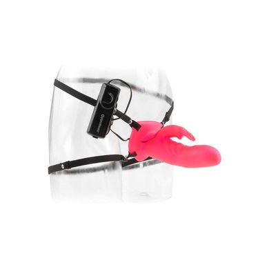 Strap-On pinker vibro Rabbit hohl 18 x 4 cm